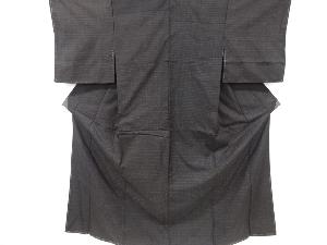 アンティーク　絣柄織り出し手織り紬着物